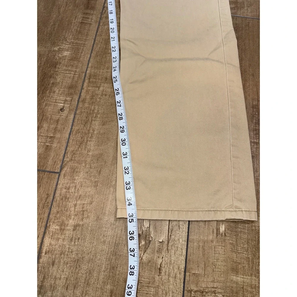 Mens Ralph Lauren Straight Leg Chino Pants Tan Classic Fit Cotton Casual‎ 38x34